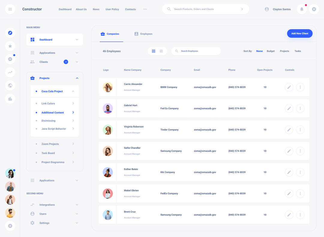 Clients Dashboards