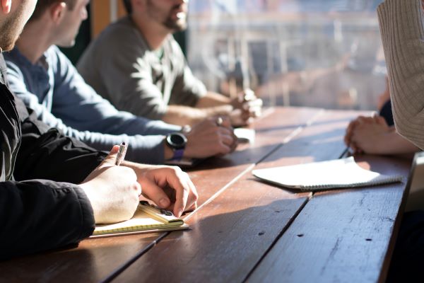 Accountants and clients in a meeting