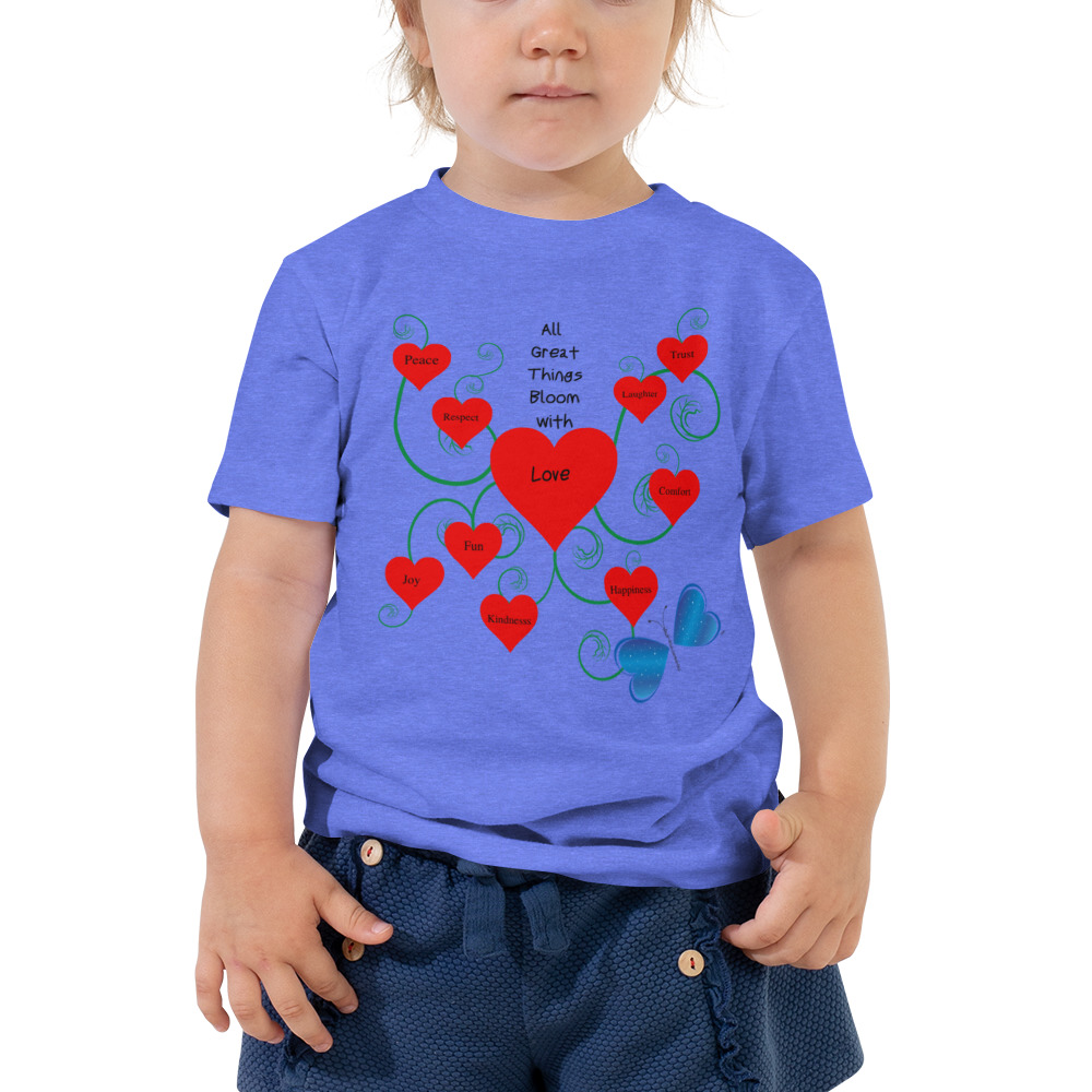 Bloomin' with Love Toddler Short Sleeve Tee