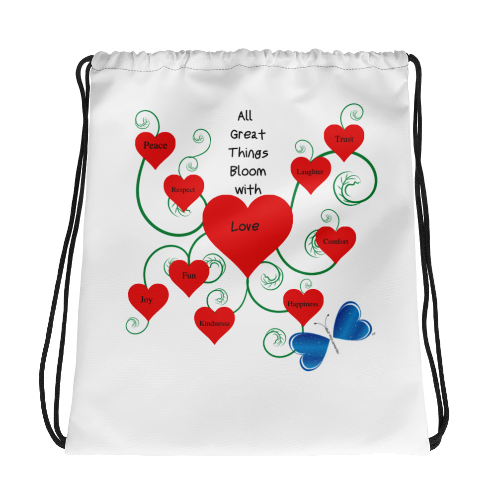 Bloomin' with Love Drawstring bag