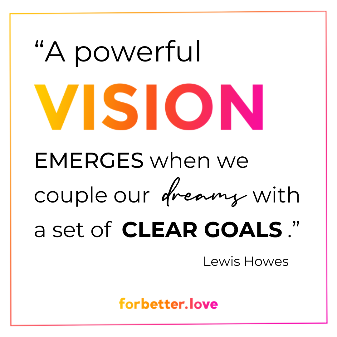“A powerful vision emerges when we couple our dreams with a set of clear goals.” — Lewis Howes
