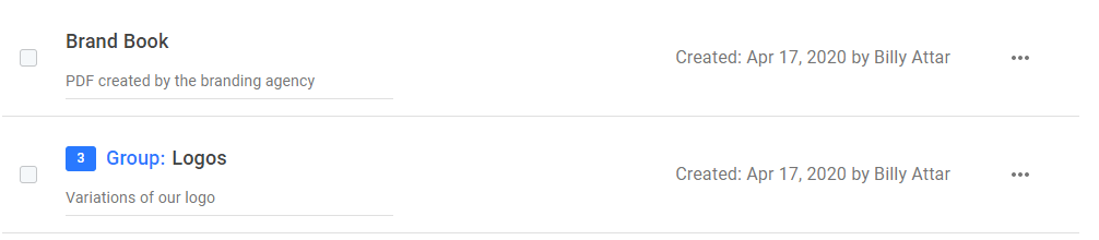file names and groups names