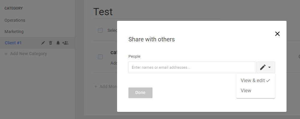 share category