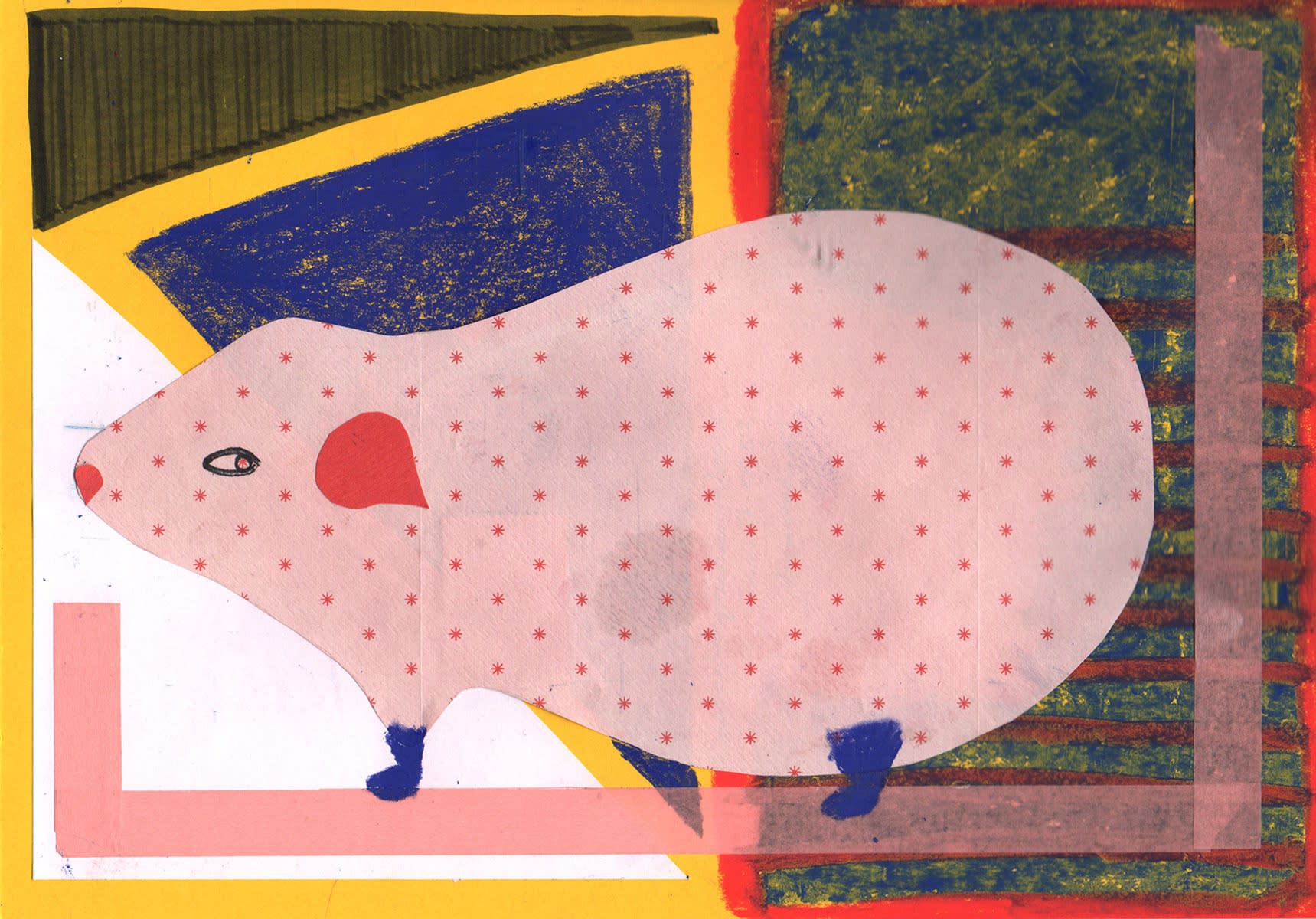 colorful guineabig, artwork, available in our store,