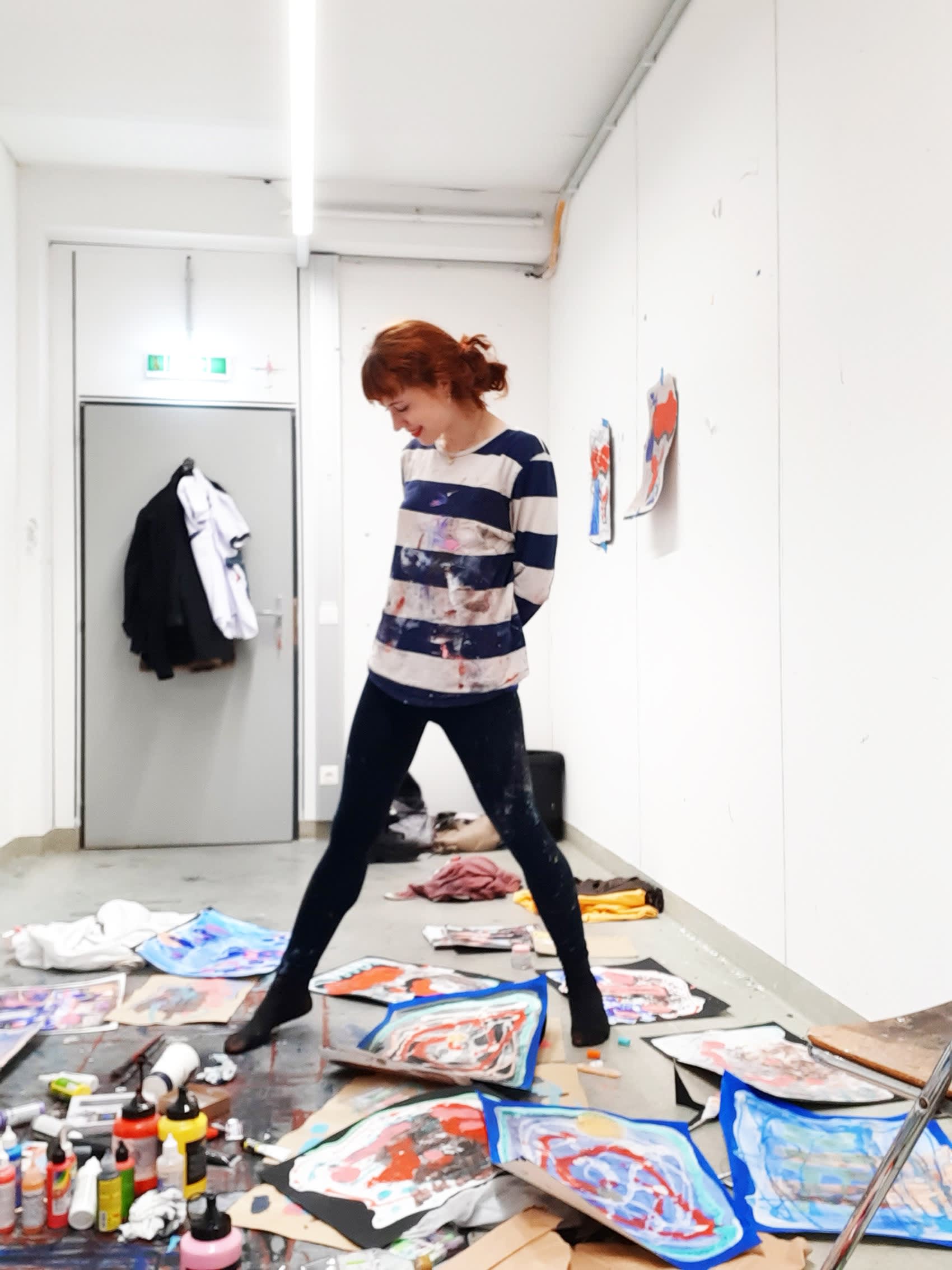 dancing in the artist studio with alexandra feusi, munchies art club