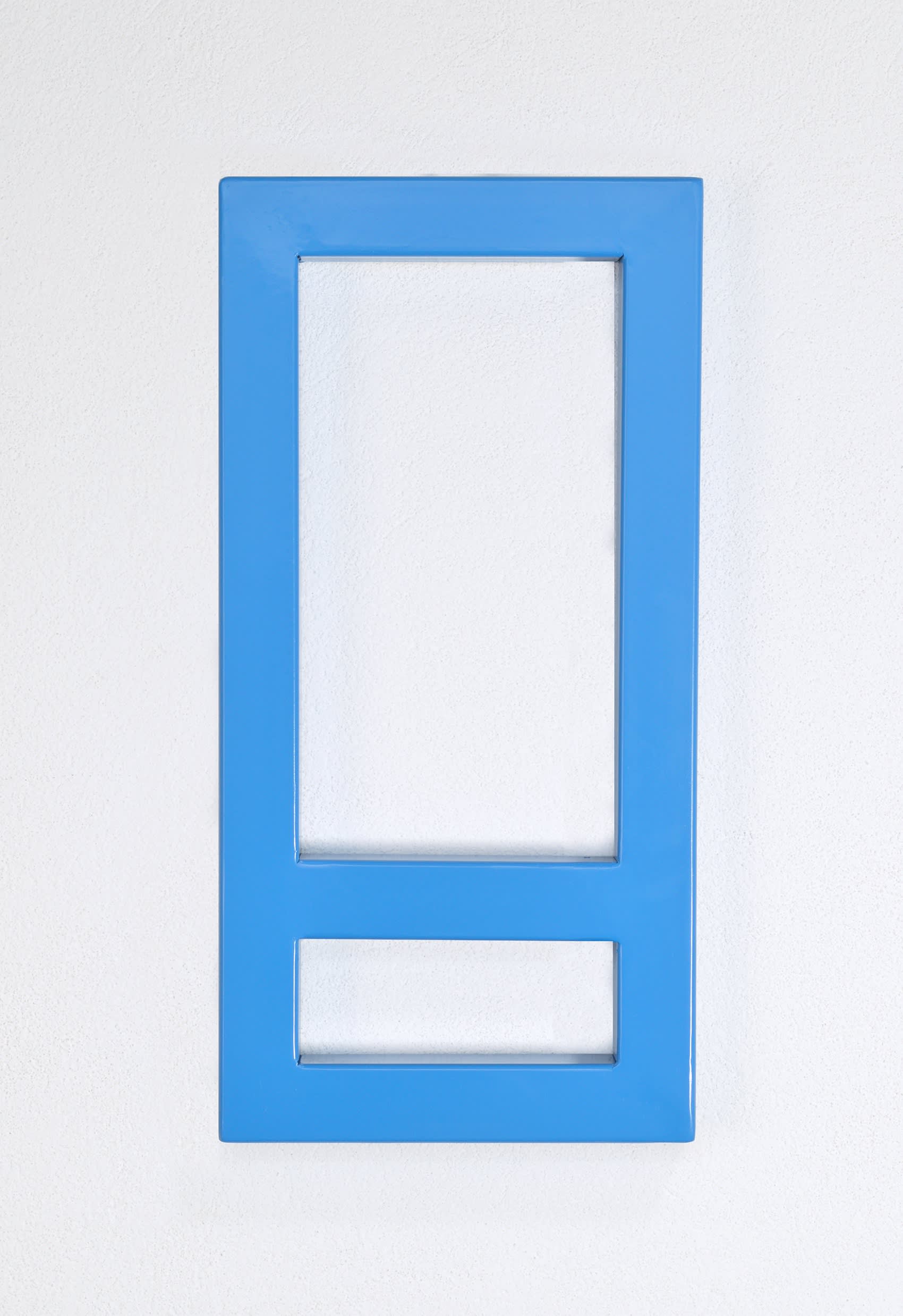 blue artwork, metal sculpture, emanuel, ehgartner