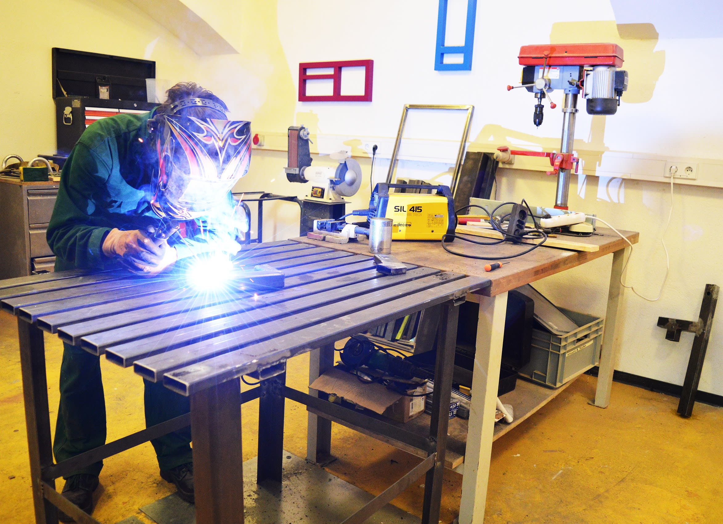 studio visit , steel , welding, work in progress
