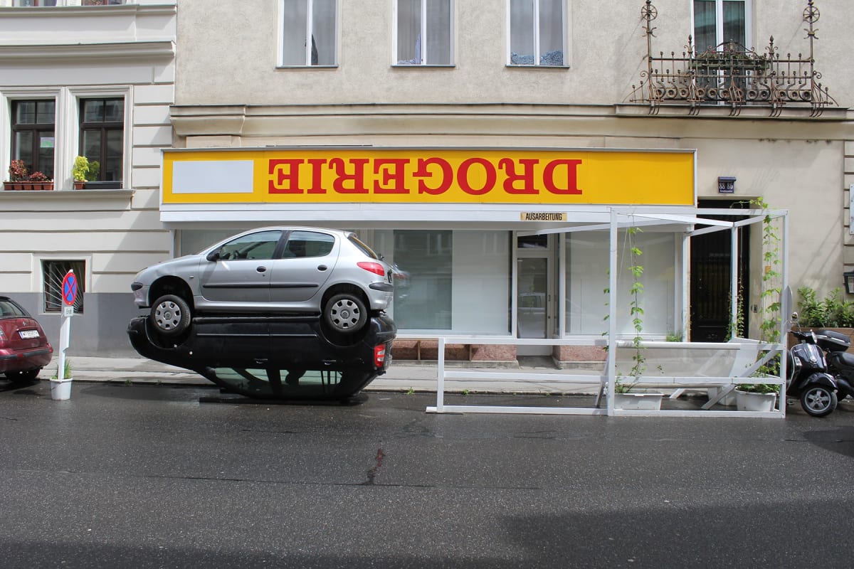 alfredo barbuglia, das wunder, public art, car sculpture , Vienna