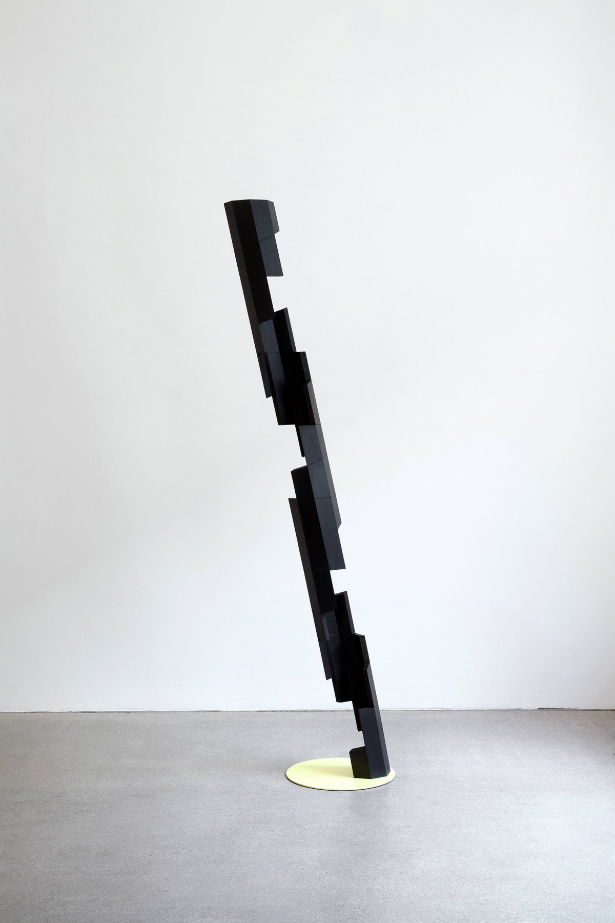 roman pfeffer, artist, transart, a black metal sculpture by artist Roman Pfeffer