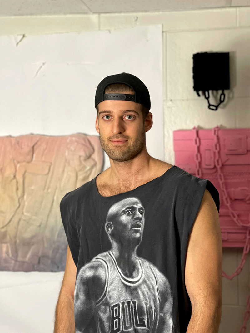 noah kasiani, artist portrait, chicago studio, artist to watch