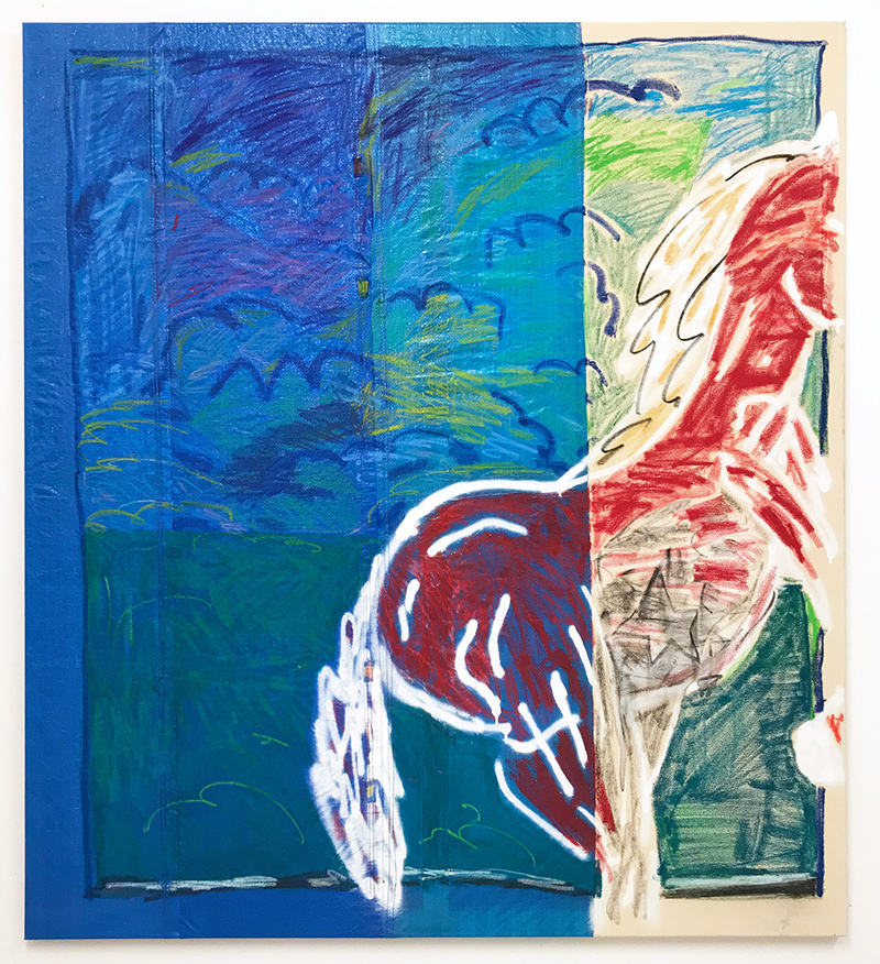 kunstplatform, malerei, pferde, oil, pastel,