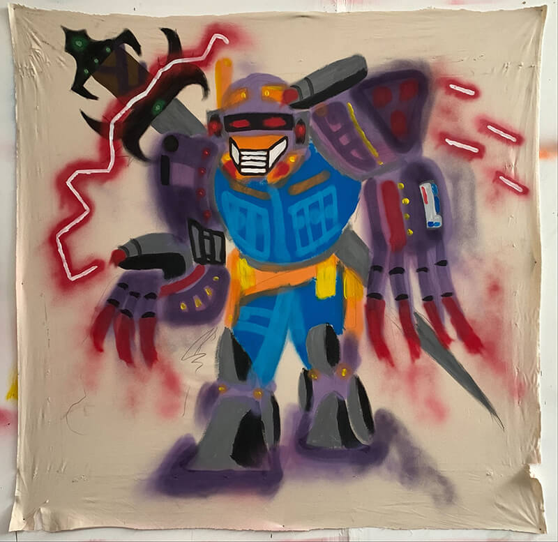 modern, collect, young art, authentic, encaustic, material, canvas,
