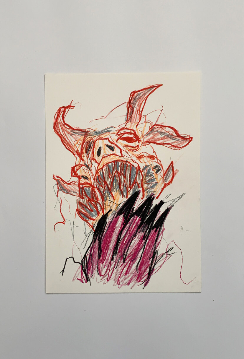 drawing on paper, modern, class, collect, young art, authentic, encaustic, material, canvas,