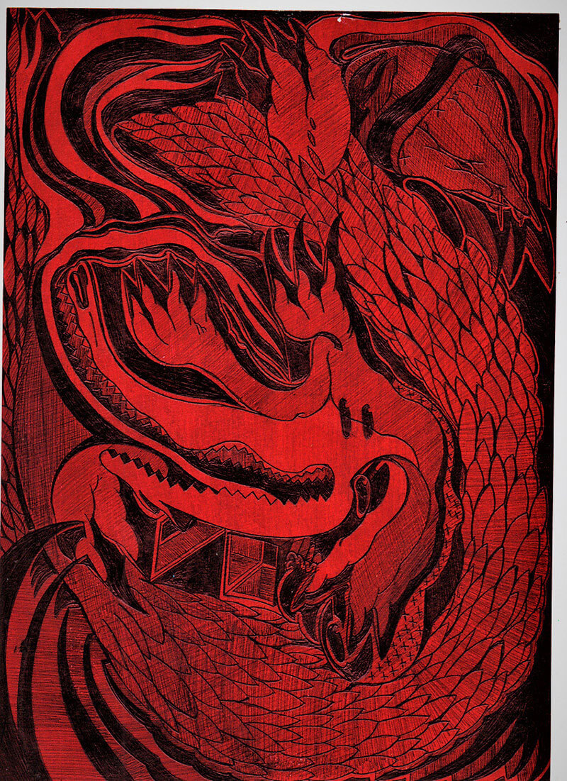 mystical, light, illuminate, mounters, dragons, red, blue