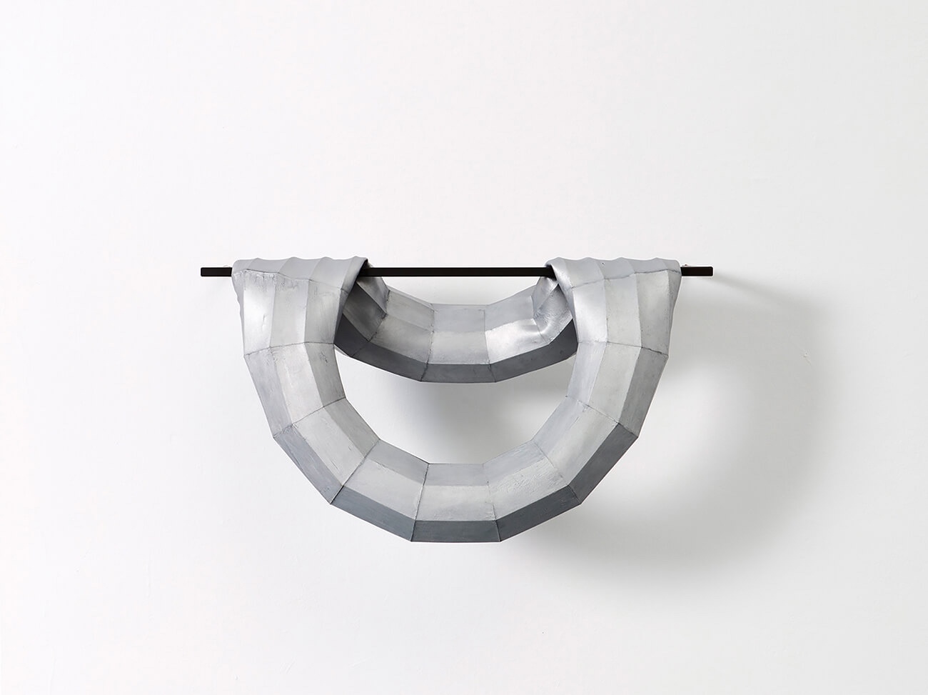 roman pfeffer, artist, contemporary sculpture, wallpiece, silver