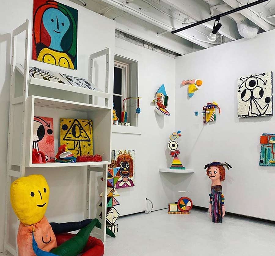 works on paper, canvas, exhibition, labspace, american, solo show, online art