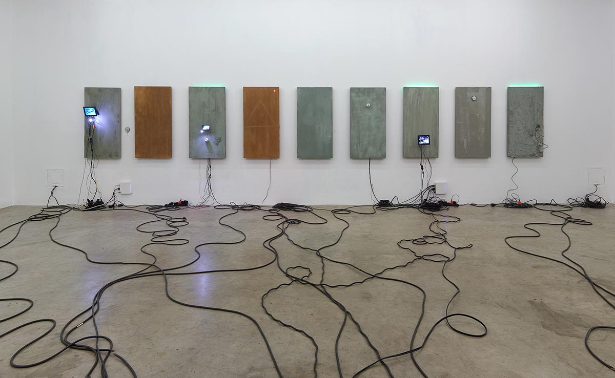 julia scher, installation art, mixed media, aesthetics, visualization