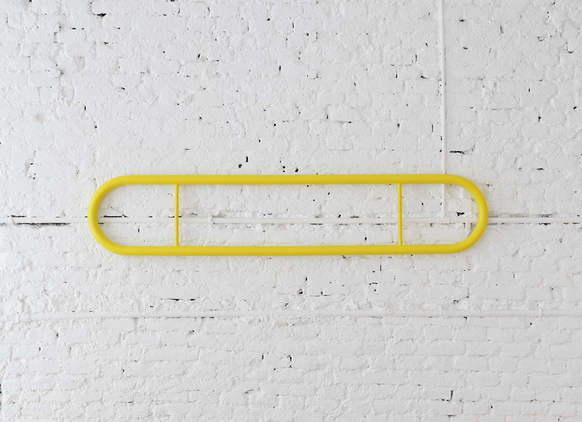 desiderio gallery, analogue, process, codes, yellow, wall, contemporary sculpture, galleries in vienna, art, exhibition