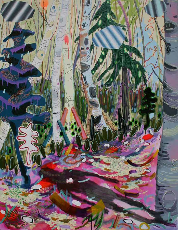 art as vocation, psychedelic, unnatural palette, vibrating patterns,