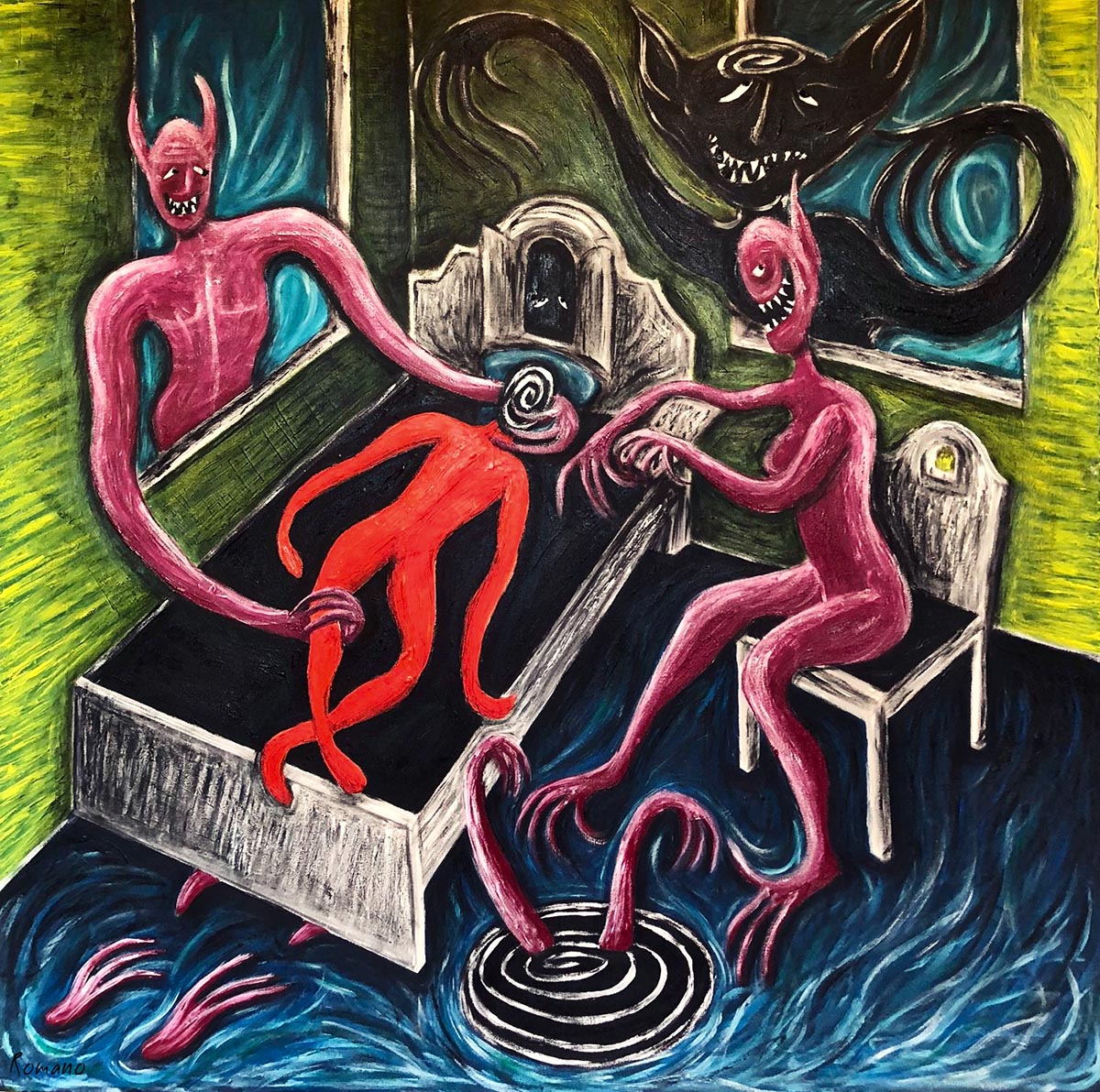 pen, ink on paper work, inner world, story, interview, introverts,