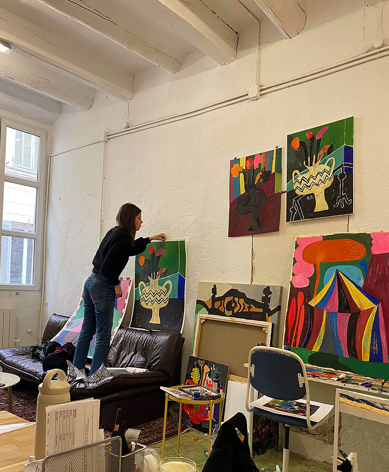 explore, drawings, layers, crayons, acrylic, canvas, works on paper, drab city, featured artist, munchies art club