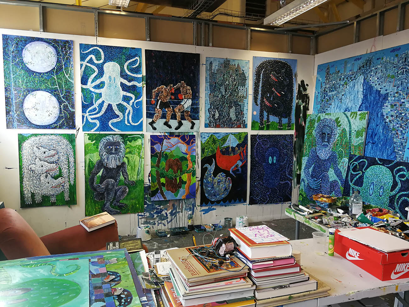 studio visit, questions and answer, artist, london, studio, curated, paint tak