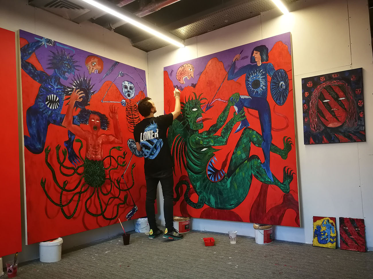 supportive, talented, great artworks, mythological artworks, curator, set designer,