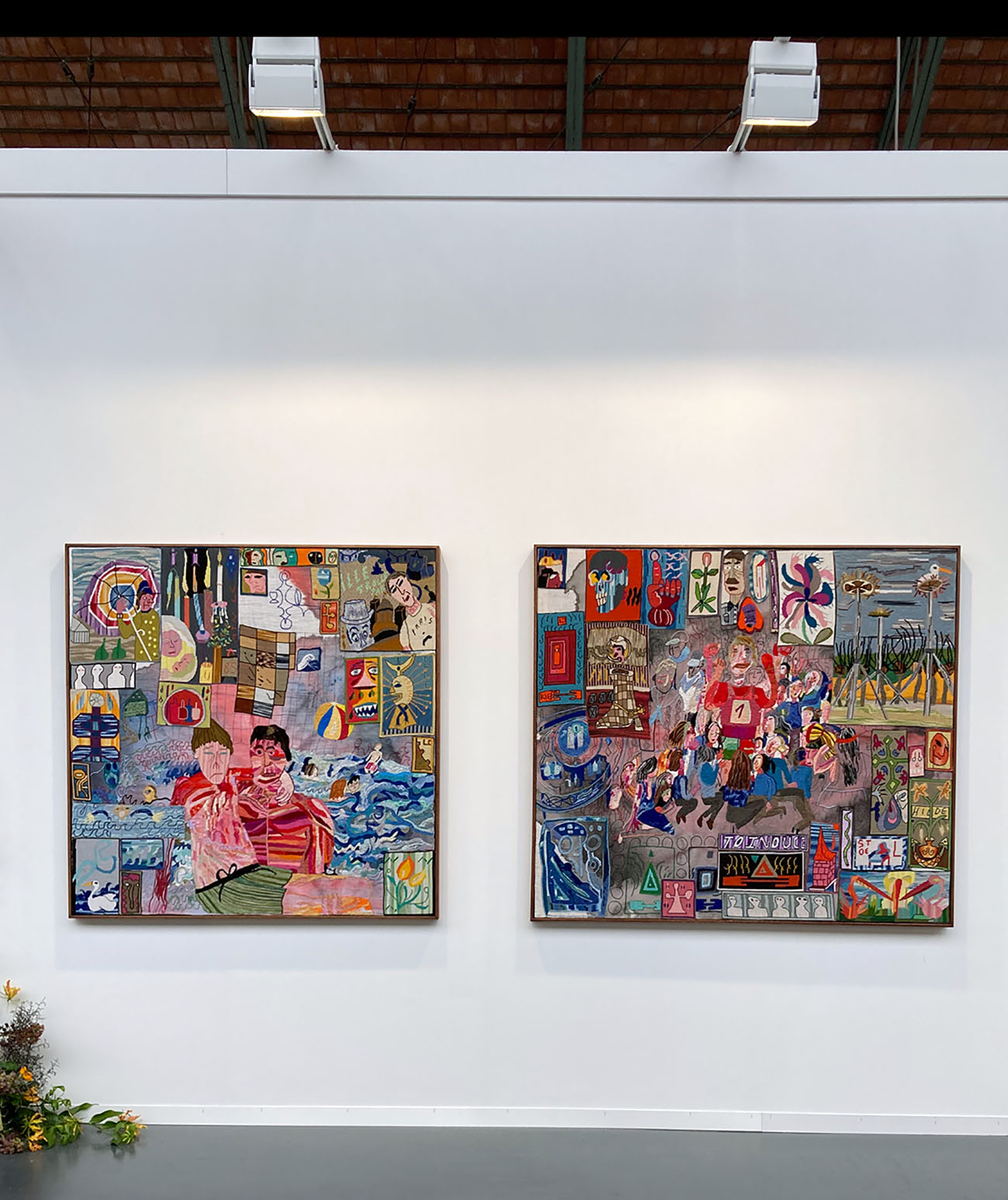 galerie zink, klaas rommelaren, stitching, modern wall art, emerging young artist