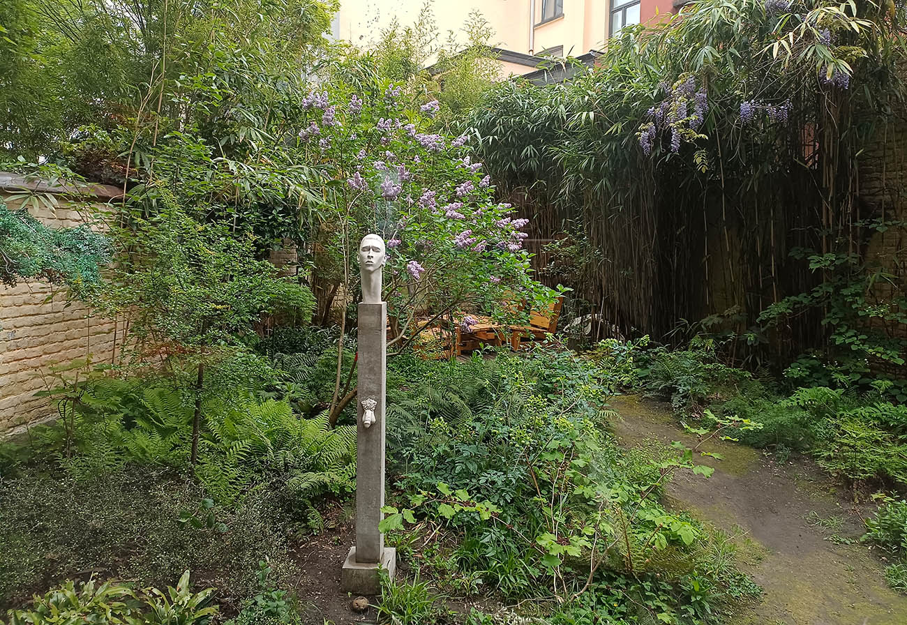 beautiful garden, brussels, statue, bamboo, gallery, art