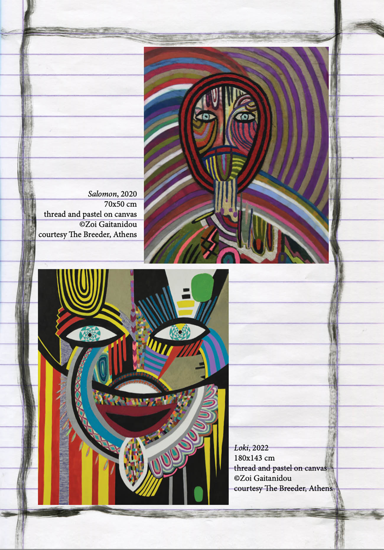 female textile artist, zoi gaitanidou, the breeder gallery