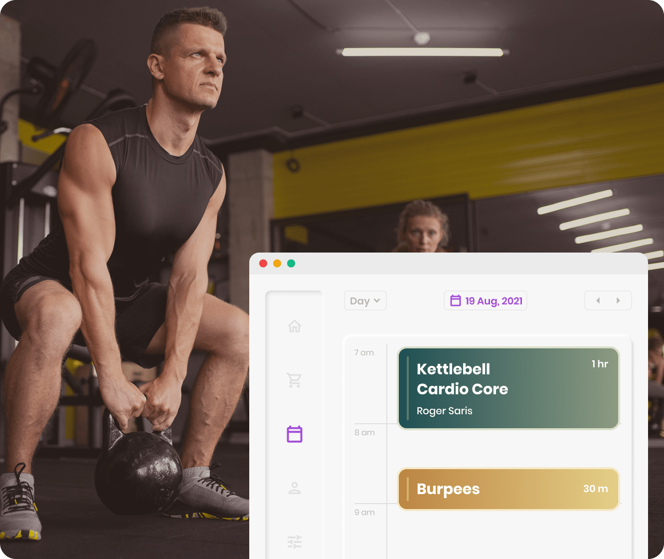 Woman checking her past payment history at her fitness studio