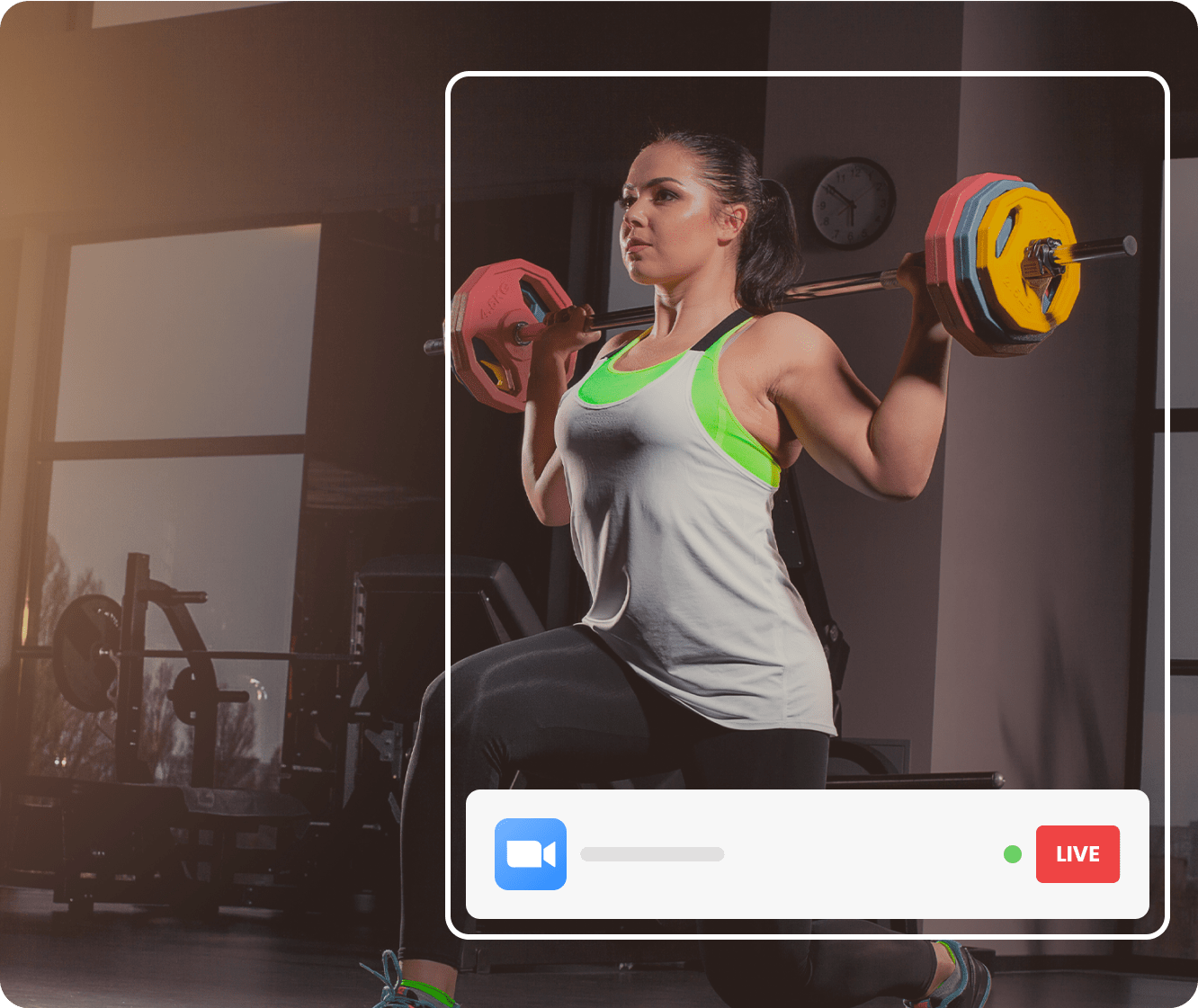Woman picking up a heavy barbell