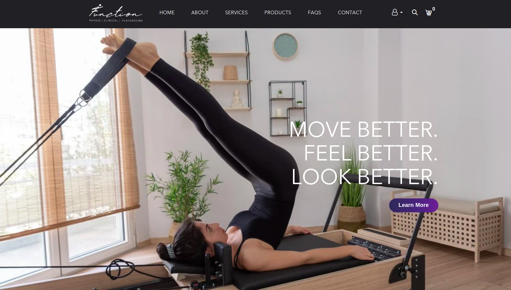 Function PCP's fitness website with multiple pages like booking & pricing, powered by bookee