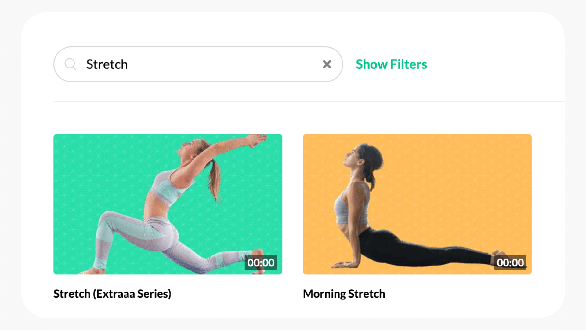 Bookee's online video on demand embed with multiple filters to search the right video