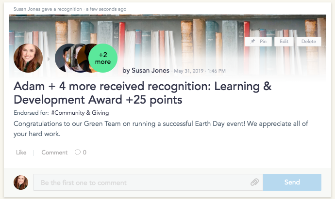 Earth Day Peer Recognition for a Green Workplace Culture
