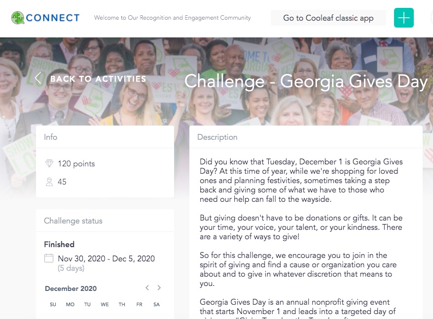 Create a virtual giving campaign to boost employee engagement