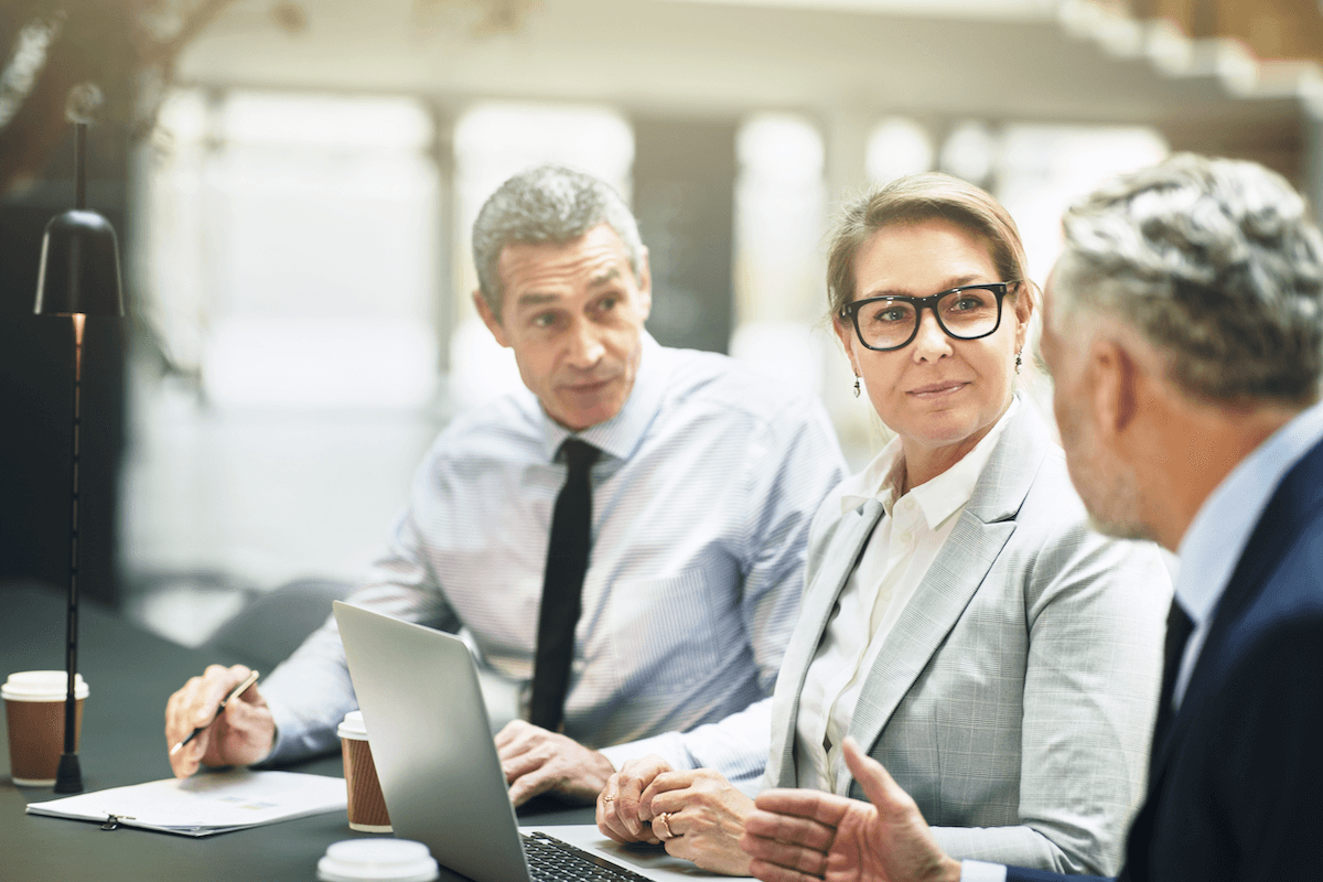customer journey map template: group of people discussing