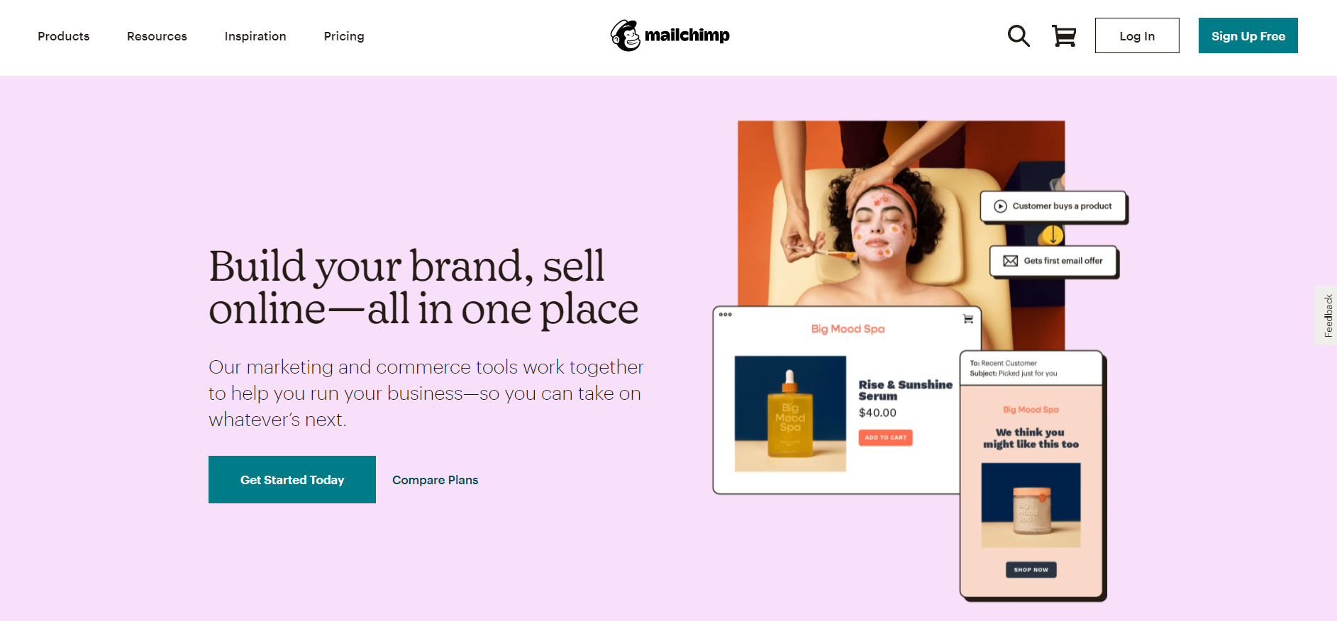 Volusion apps: Mailchimp website