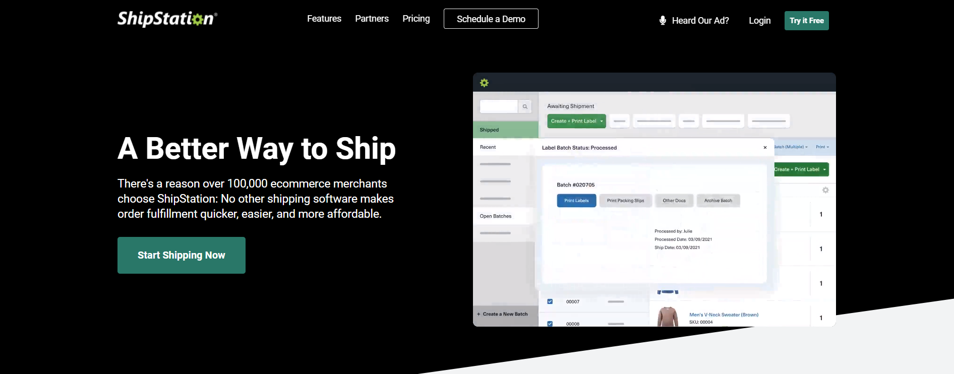 Volusion apps: ShipStation website