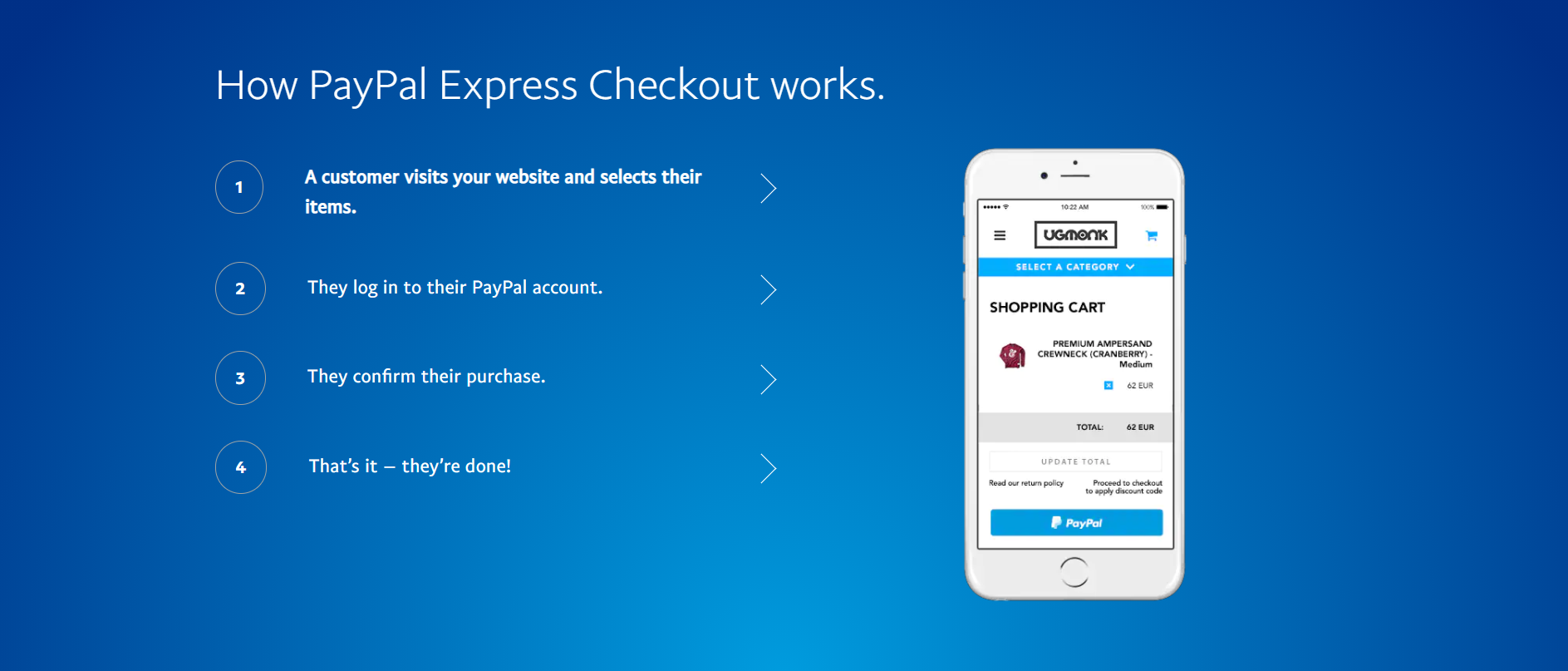 Volusion apps: PayPal Express checkout