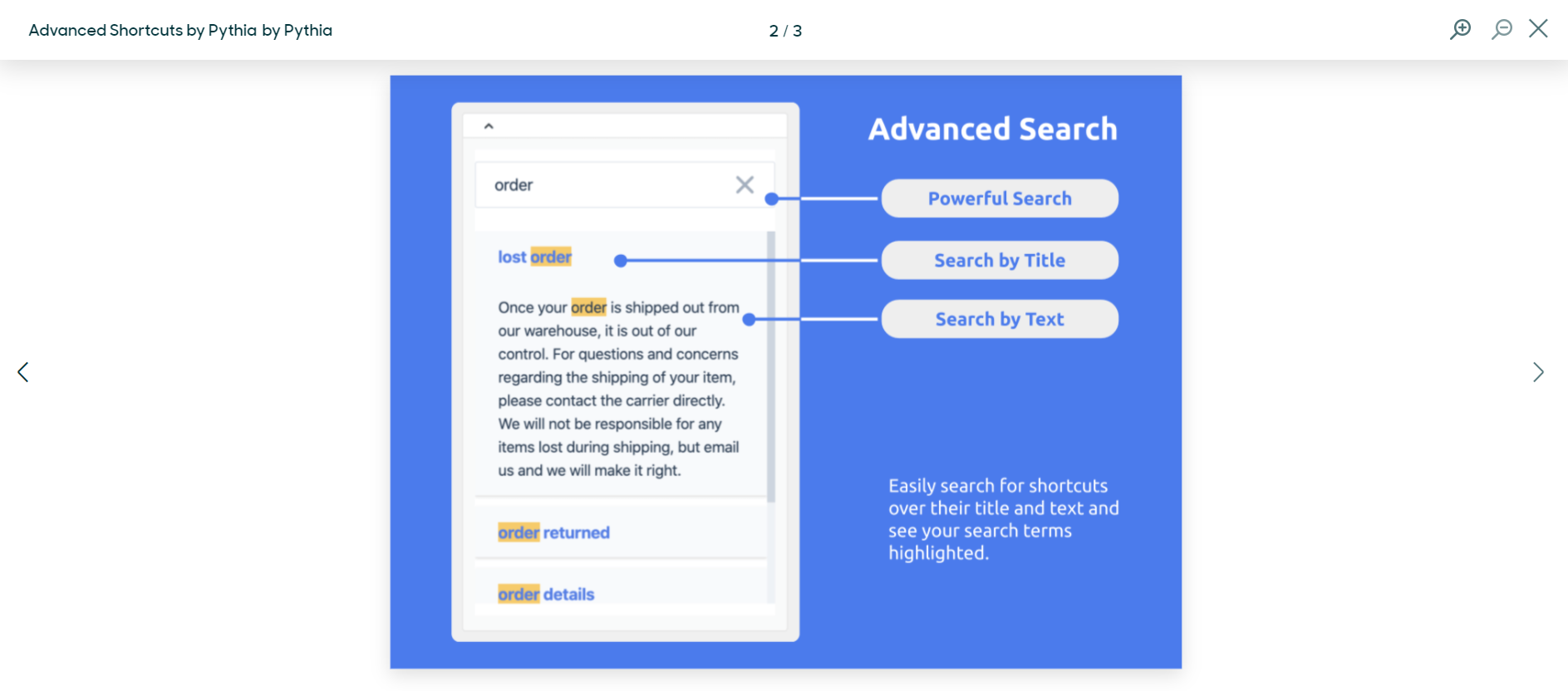 Advanced Shortcuts by Pythia