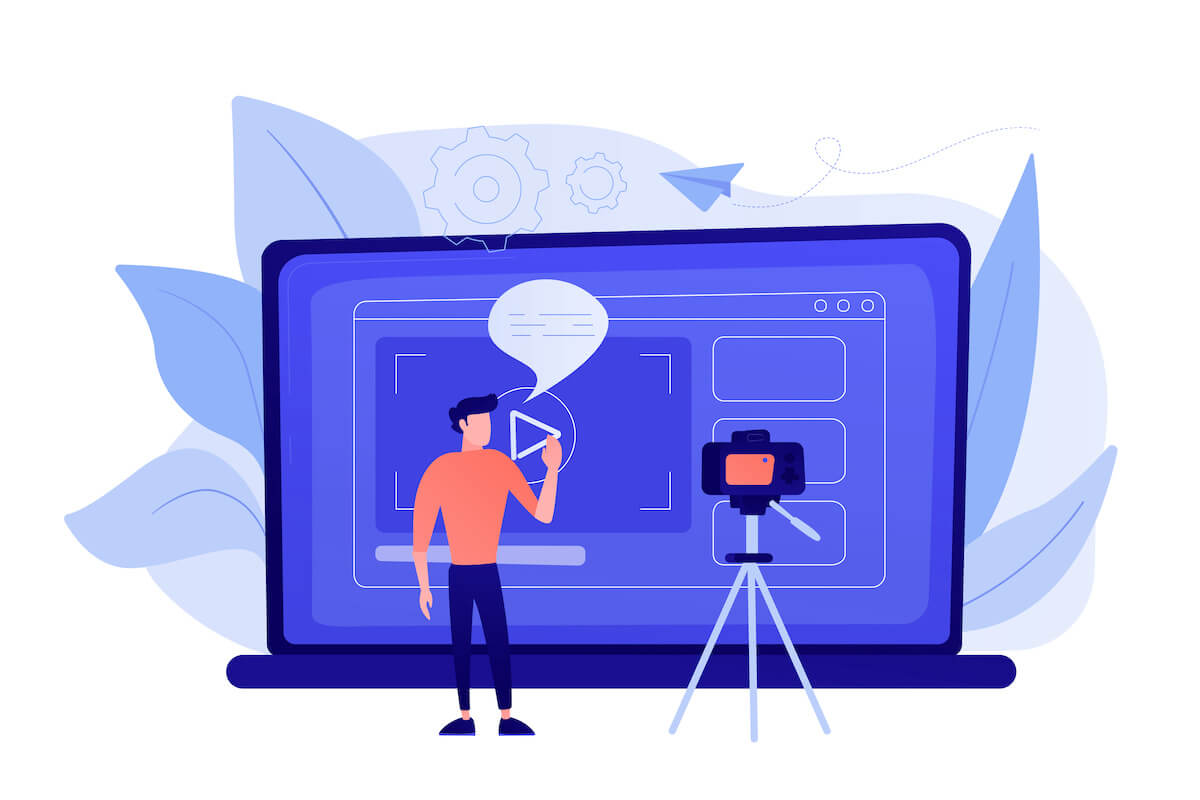 Explainer video software: video production illustration
