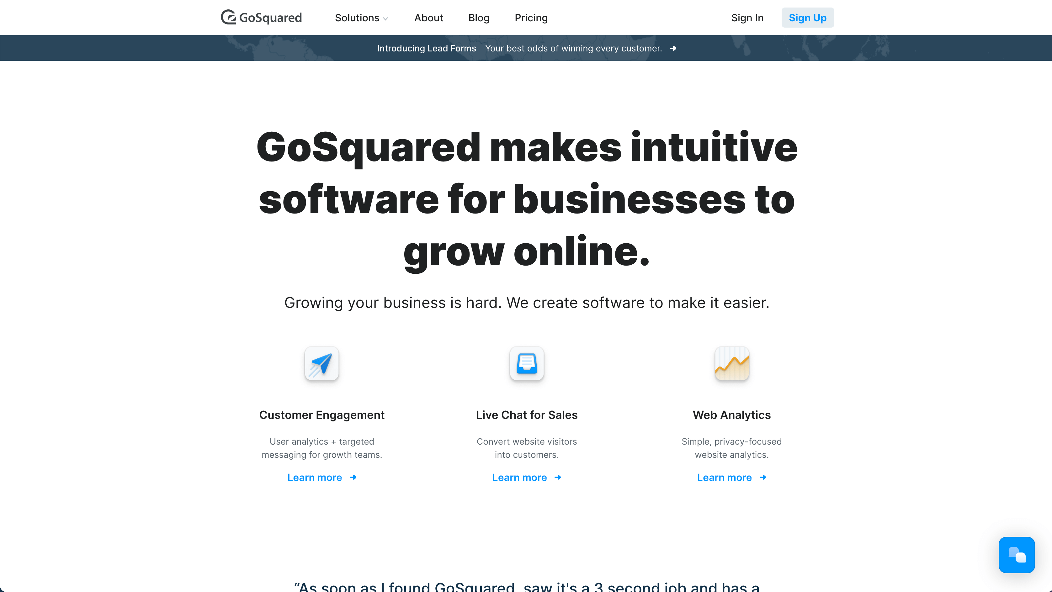 intercom vs gosquared