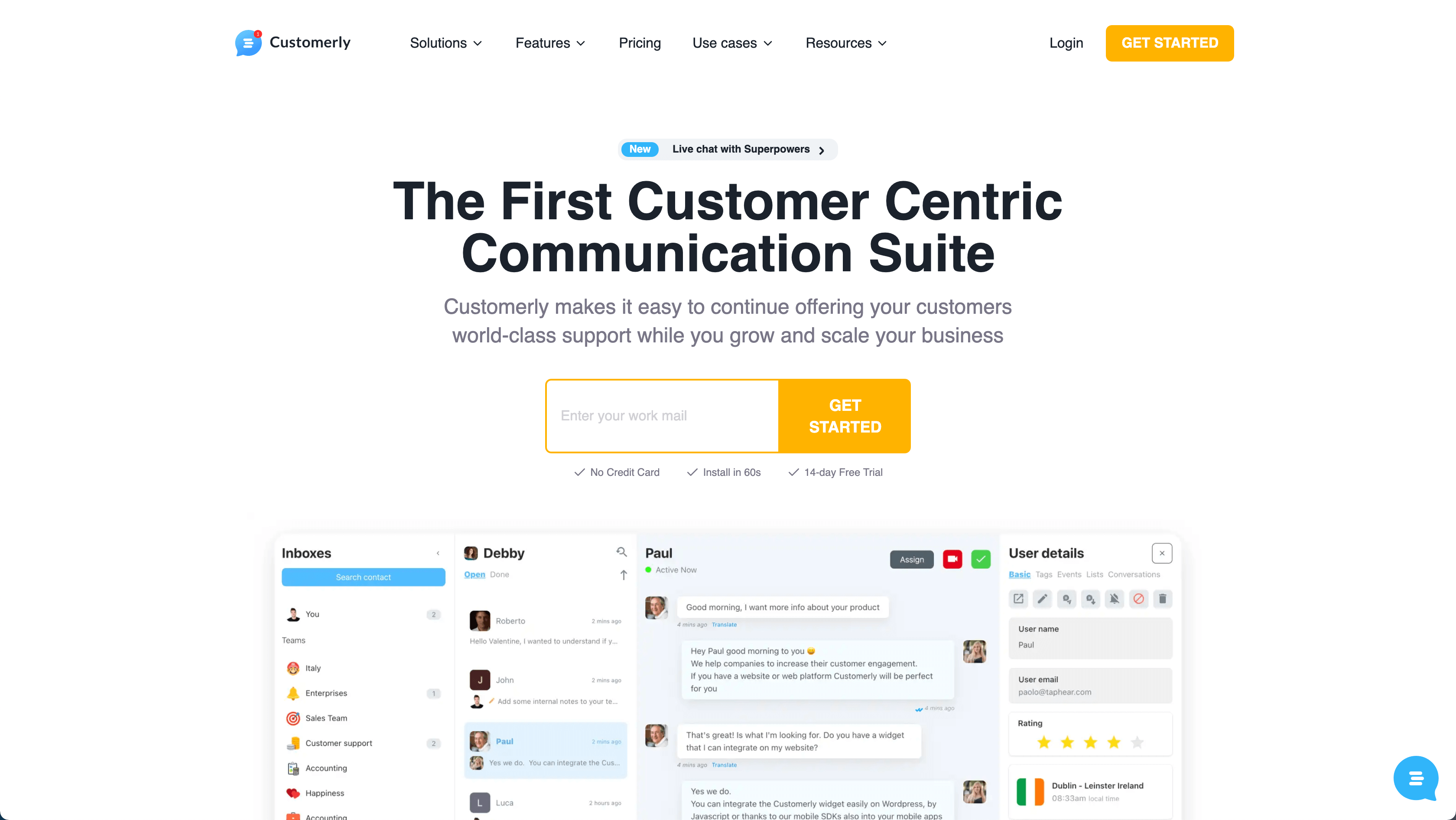 intercom vs customerly
