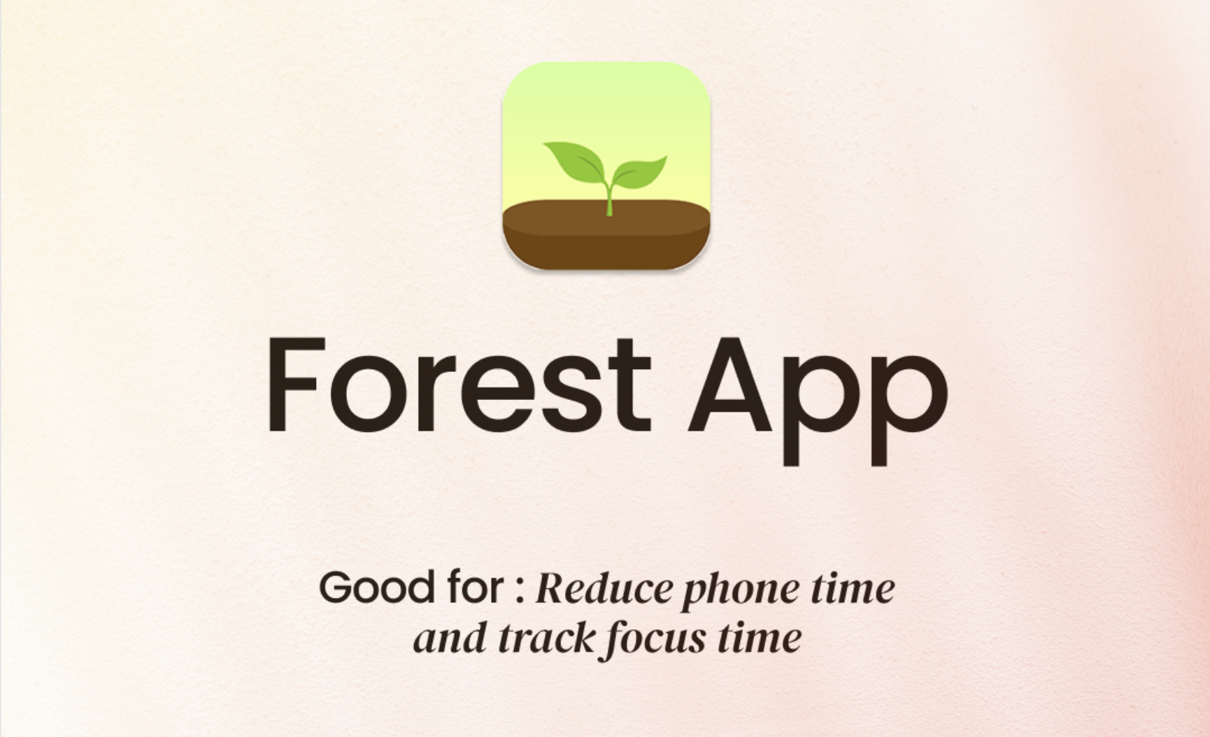 Productivity Apps for ADHD. Forest App: focus time tracking