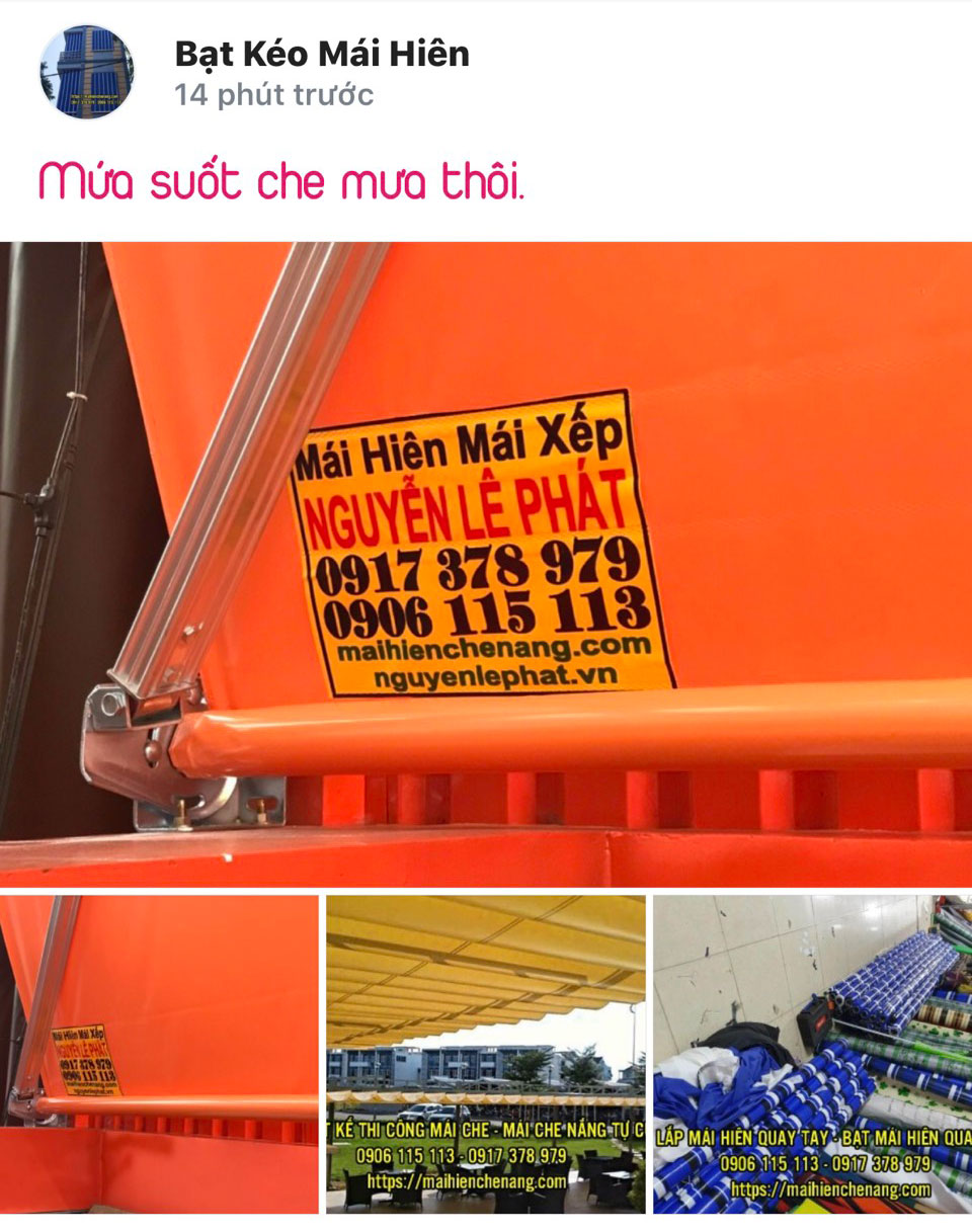 Làm mái hiên di động giá rẻ Biên Hòa Đồng Nai