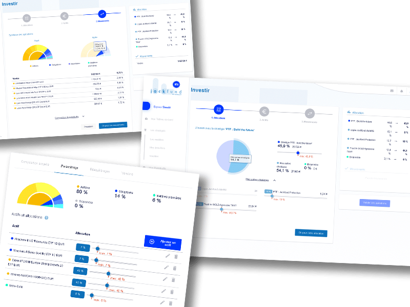 captures d'ecran application jackfund