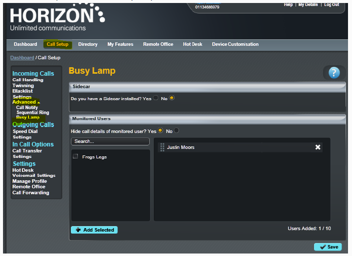 Internal contacts added gamma horizon