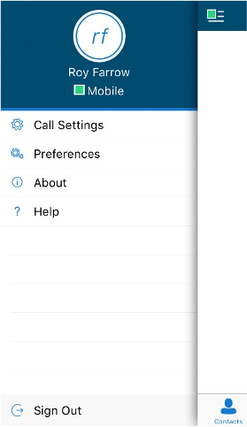 Access menu