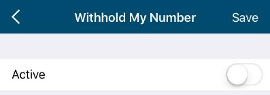 Withhold My Number
